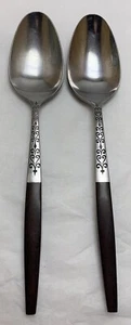 Vtg MCM Place Oval Spoon Tablespoons INR2 Interpur Canoe Muffin Japan Stainless - Picture 1 of 5