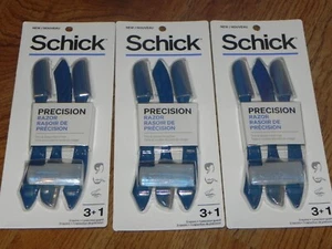 Lot 3 Schick Precision Grooming Trim &Shape Facial Hair Men Razor 3 Ct Edge - Picture 1 of 1