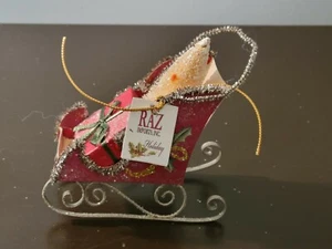 Raz Imports, Inc. Christmas Sleigh Ornament Item #3512507 (NEW) - Picture 1 of 6