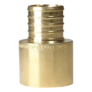 Adaptador de sudor hembra 25 piezas 1" Pex X 1", adaptador de sudor hembra de una pulgada 23-1-6 = 25 - Imagen 1 de 8