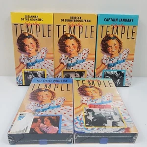 Shirley Temple Lot Of 5 VHS Factory Sealed Watermarked Thr Poor Little Rich Girl - Picture 1 of 11