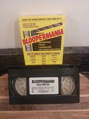 Bloopermania VHS 1987 Uncensored Uncut Good times Over 50 Famous Stars Bloopers - Image 1 of 4