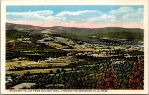 VINTAGE POSTKARTE MA, STAMFORD VALLEY VON MOHAWK TRAIL, THU BERKSHIRE HILLS 14 - Bild 1 von 2