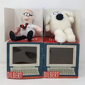 Dogbert And Dilbert Plush in the Computer Screen Box Comic Strip Commonwealth - Picture 1 of 17