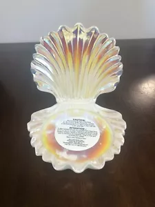 Portacandele vintage Bath & Body Works iridescente perlato conchiglia 3 stoppini - Foto 1 di 18