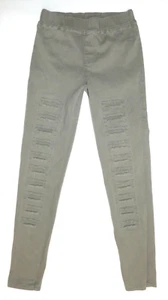 Umgee Leggings Desgastados Pantalones Ajustados Talla M Taupe Oliva Caqui Tejido Elástico A9828 - Imagen 1 de 9