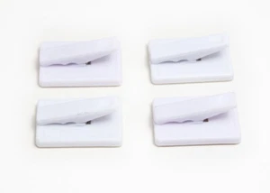 Nuovi 100 X Clip Per Banconote Supporto Adesivo Bianco In Plastica - Onestopdiy - Foto 1 di 1