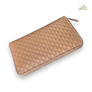 Gucci Geldbörse Micro GG groß braun umlaufender Reißverschluss Münzfach Organizer - Bild 1 von 13