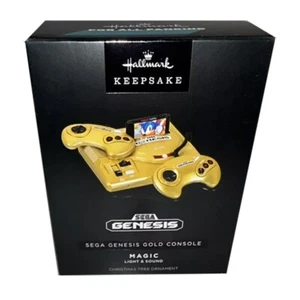Hallmark SEGA GENESIS GOLD CONSOLE 2024 Comic Con SDCC Exclusive Ornament NIB - Picture 1 of 2