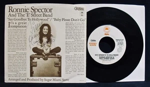 RONNIE SPECTOR & THE E STREET BAND~Rara Manga de Foto Autografiada Autografiada y 45 - Imagen 1 de 4
