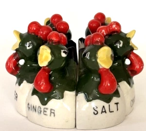 Vtg Set 6 Chicken Spice Shakers Salt Pepper Ginger Clove Allspice... Japan R3-9 - Picture 1 of 7