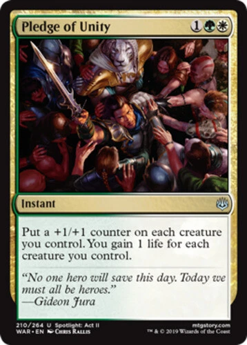 x1 Pledge of Unity - War Of The Spark - NM - MTG - Image 1 of 1