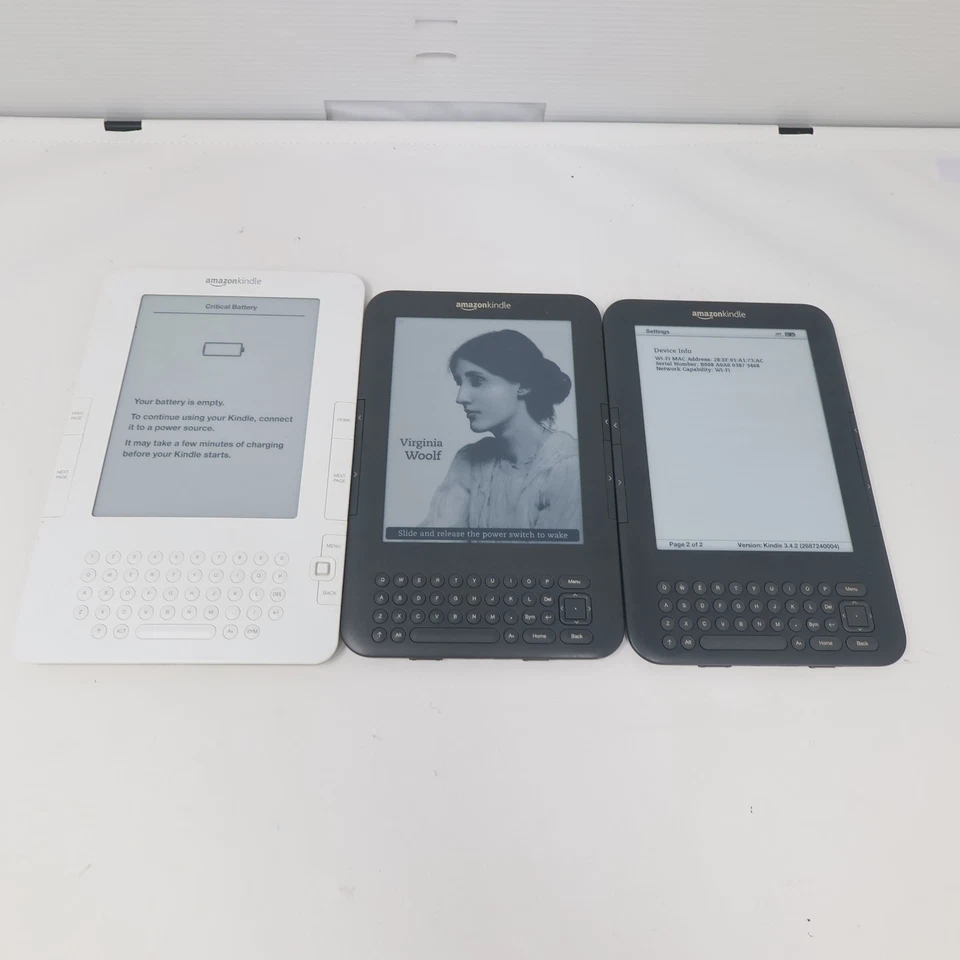Amazon Kindle Ereader Joblot X3 Kindle 3 Kindle 2 Various Faults Untested - Image 1 of 4