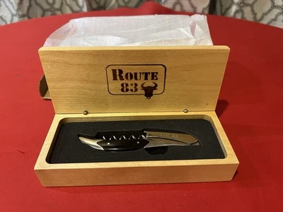 Route83 Corkscrew Waiters Friend Wine Opener Polished Natural Horn - Image 1 of 3