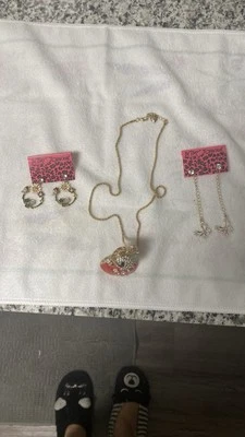 Betsey Johnson necklace and earrings set - Image 1 of 4