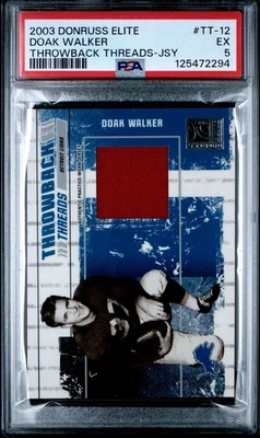 2003 Donruss Elite Throwback Threads /250 Doak Walker #TT-12 HOF PSA 5 EX - Image 1 of 3
