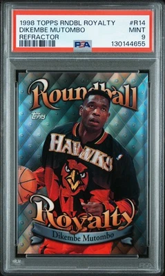 1998-99 Topps Dikembe Mutumbo Roundball Royalty Refractor #R14 PSA 9 Hawks Foto 1 de 3