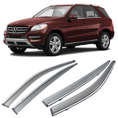 Protector de pantalla deflector de visera de ventilación de ventana de coche para Mercedes-Benz Clase M 2012-15 4X Foto 1 de 4
