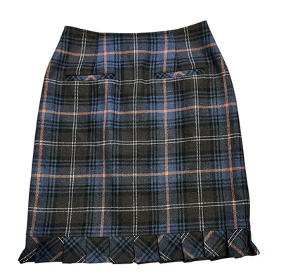 Falda corta plisada CABI Heritage mezcla de lana a cuadros preppy colegiala Academia 4 Foto 1 de 4