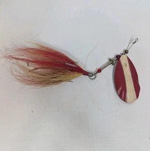 DE COLECCIÓN 2/0 JT BUEL SPINNERBAIT CON HOJA DARDEVLE SEÑUELO MUSKIE CON COLA DE BUCK Leer  - Imagen 1 de 5
