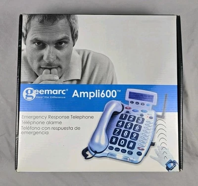 Geemarc AMPLI600 Respuesta a Emergencias Amplificado Teléfono Fuerte Audífono Compatible Foto 1 de 4