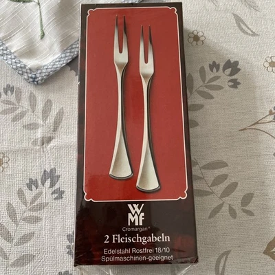 2 Stück WMF Fleischgabeln Vorlegebesteck 18/10 Edelstahl OVP - Bild 1 von 2