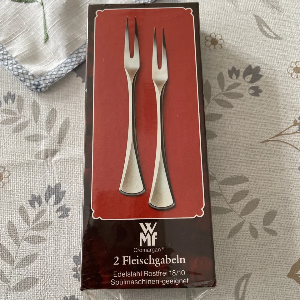 2 Stück WMF Fleischgabeln Vorlegebesteck 18/10 Edelstahl OVP - Bild 1 von 2