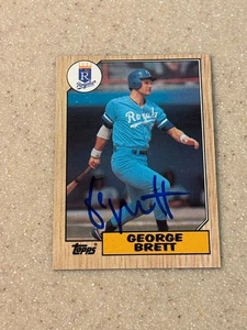 1987 Topps #400 George Brett signed card - Picture 1 of 1