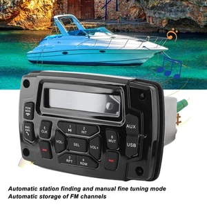 ✈12V DC Marine Audio Weatherproof MP3 Player Stereo Sound For Yacht - Picture 1 of 12