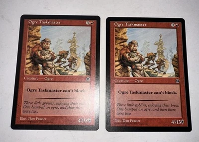 MTG X2 * Ogre Taskmaster X2 Portal Second Age NM/M  NP Regular  SellbyCyn - Image 1 of 4