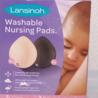 Almohadillas de lactancia lavables Lansinoh 8 unidades + bolsa de lavado nuevas selladas Foto 1 de 4