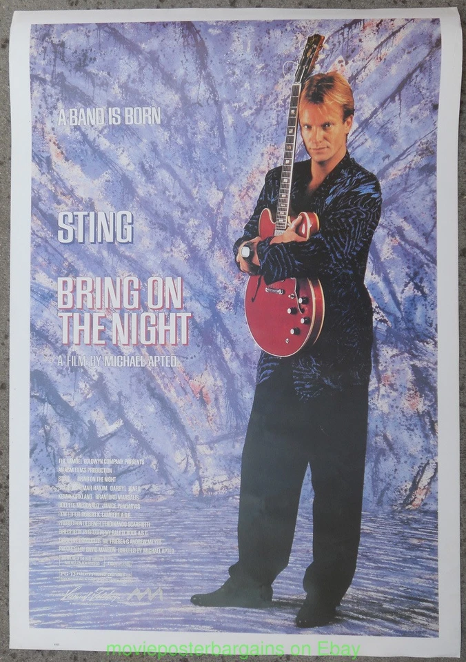 BRING ON THE NIGHT  MOVIE POSTER STING Reprint 1990's The Police 26x38 Inches - Image 1 of 1