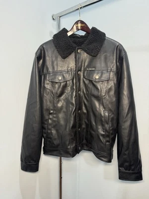 Chaqueta de bombardero de cuero sintético para hombre US Polo Assn vintage talla mediana Foto 1 de 4