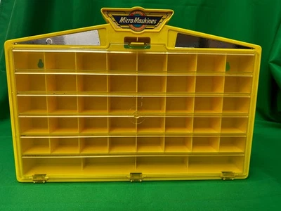 MICRO MACHINES Vintage 1989 Yellow Carry Display Case Galoob ** Holds 48 Cars ** - Image 1 of 4