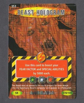 Dr Doctor Who Battles In Time ANNIHILATOR SUPER RARE CARD 353 Beast Hologram 078 - Image 1 of 2
