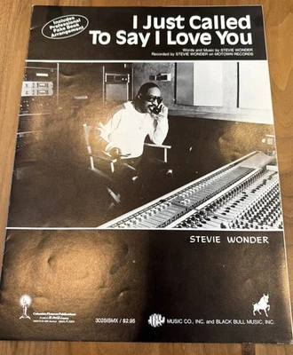 I Just Called To Say I Love You by Stevie Wonder sheet music VINTAGE 1984 EUC ✨ - image 1 of 4