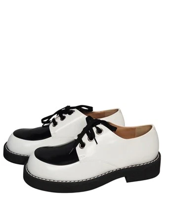 MARNI Brogues Blanco Negro Cuero EU 41 US 10.5 Mujeres NY Desfile de Moda $850 Foto 1 de 4