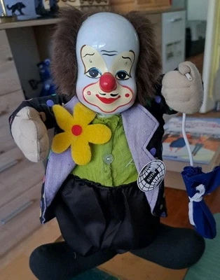 Clown Figur von Buthe, Porzellankopf. Gebraucht,  Sammlerclown - Bild 1 von 4