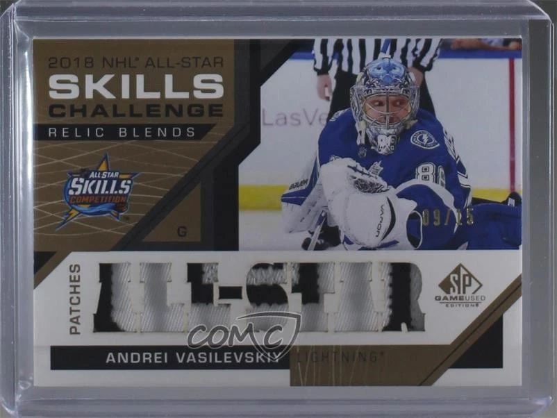 2018-19 SP Game Used All-Star Skills Relic Blends /15 Andrei Vasilevskiy Patch - Image 1 of 2
