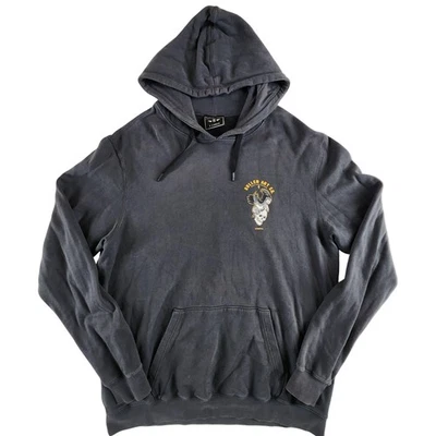 Sullen Art Collective 连帽衫男式 XL 灰色套衫头骨秃鹫背面印花 — 第 1/4 张图片