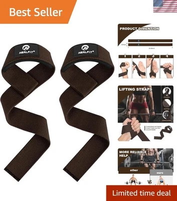 Correas de levantamiento versátiles para levantamiento de pesas y levantamiento de pesas - 24" algodón + acolchado Foto 1 de 4