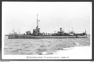 CPSM -- MARINE NATIONALE BANNER TORPEDOBOOT 1908 - 17. . 830.K* - Bild 1 von 1