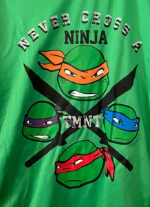 Nickelodeon Teenage Mutant Ninja Turtles Never Cross A Ninja  T-Shirt Size 14-16 - Picture 1 of 4