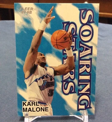 1997-98 - FLEER - SOARING STARS - #-SS-13 KARL MALONE UTAH JAZZ HOF - Image 1 of 2