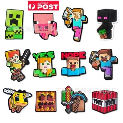 12Pcs Mine Zombie Craft Shoes Charms ShoeBuckle Shoes Decors for Crocs - image 1 of 4