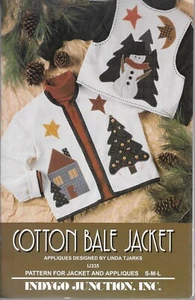 Vintage (1994) Indygo Junction #IJ335 COTTON BALE JACKET Pattern & Appliques - Picture 1 of 3