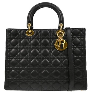 Christian Dior Black Lambskin Lady Dior Cannage 2way Handbag MA-0040 124616 - Picture 1 of 10