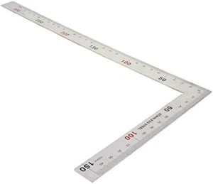 Right Angle Ruler 150—300mm Stainless Steel L Shape Ruler 90 Degree Square Tool  - Picture 1 of 7