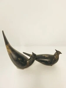 Vintage Bronze Vogel Koro Figuren MCM Abstrakt Made in Japan - Bild 1 von 11