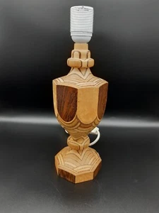 Mid-century Swedish wooden inlay table lamp - Picture 1 of 10